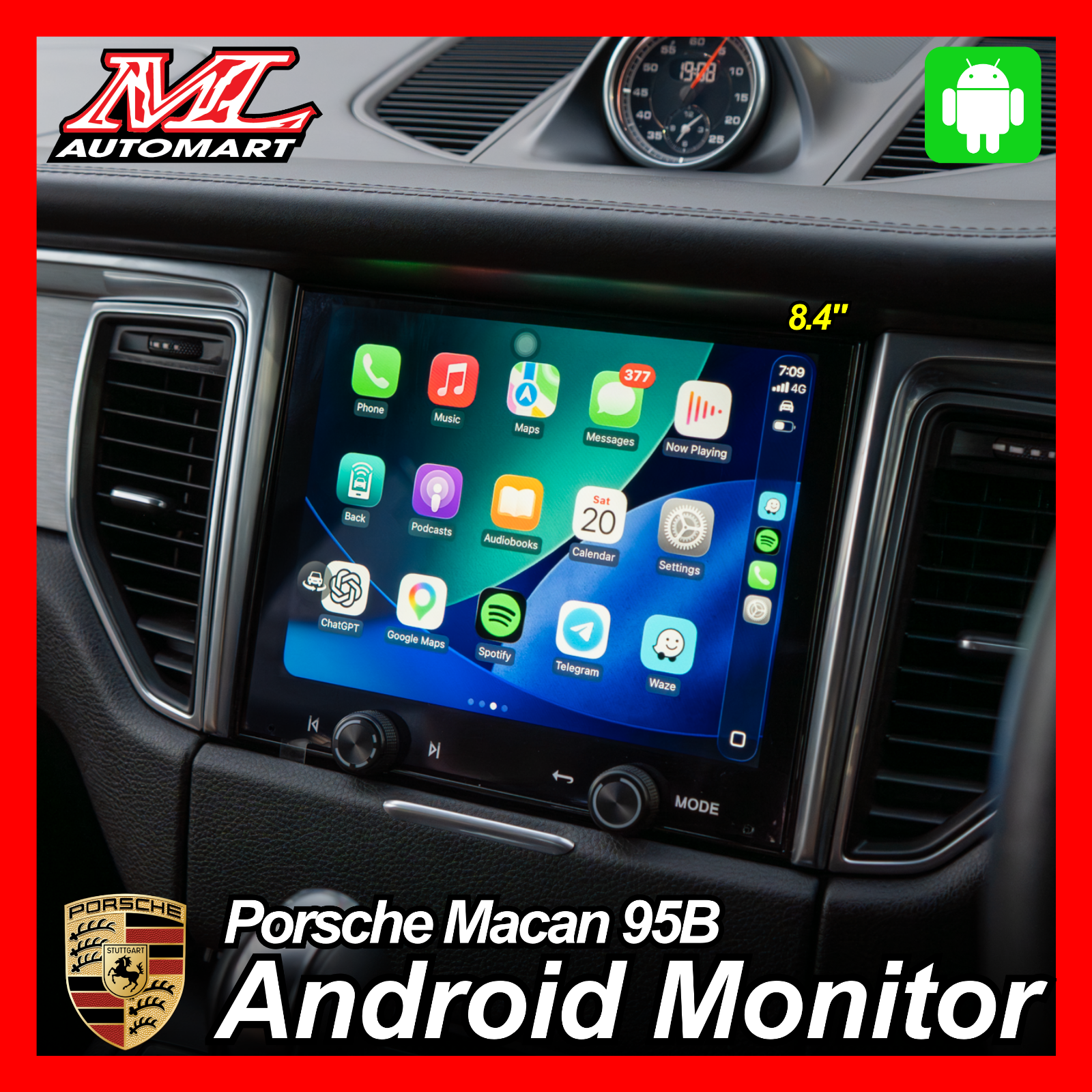 Porsche Macan 95B Android Monitor (8.4")
