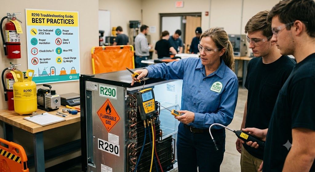 R290 refrigerant system troubleshooting best practices