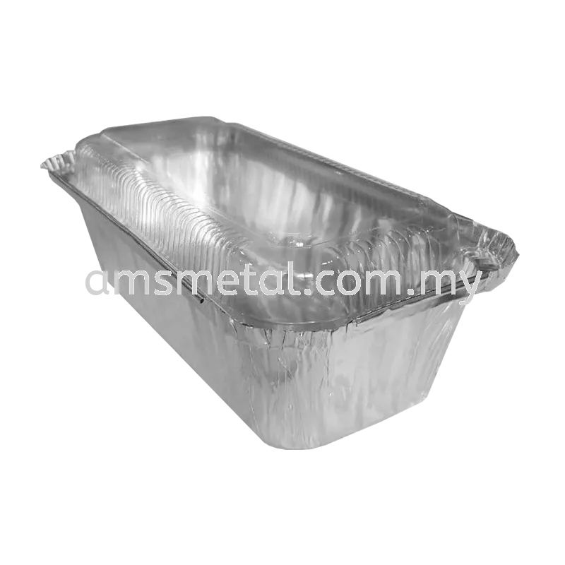 AMS Aluminium Foil Tray with Lid Cover 5 Pcs Code1650 4573-P Disposable Cake Container Bekas Aluminium Bakeware