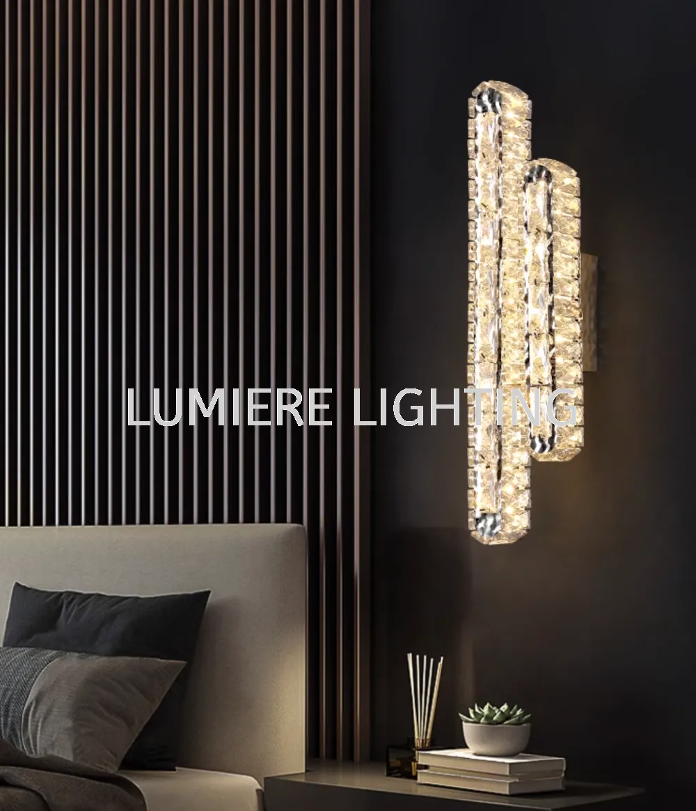 Post Modern Nordic Luxury Simple K9 Crystal Wall Light