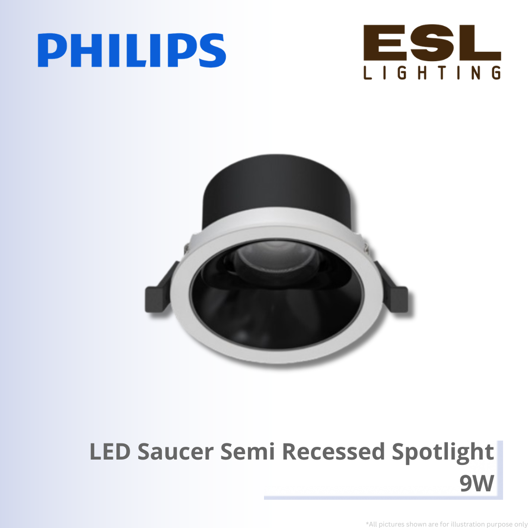 PHILIPS LED Saucer Semi Recessed Spotlight - 9W