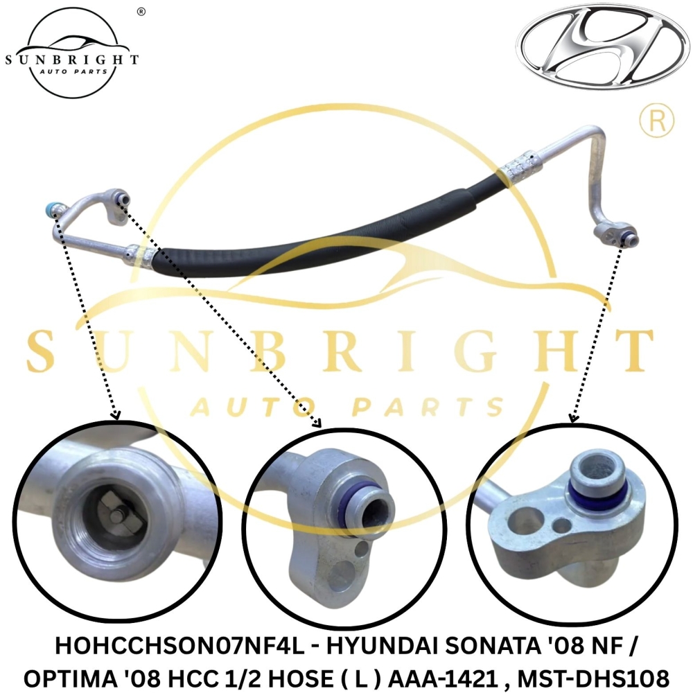 HOHCCHSON07NF4L - HYUNDAI SONATA '08 NF / OPTIMA '08 HCC 1/2 HOSE ( L ) AAA-1421 , MST-DHS108