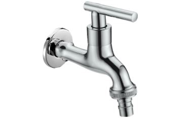T-78071 Brass Chrome 1/2" x 3/4" Hose Bib Tap – Durable Outdoor Water Tap for Garden & Plumbing Use