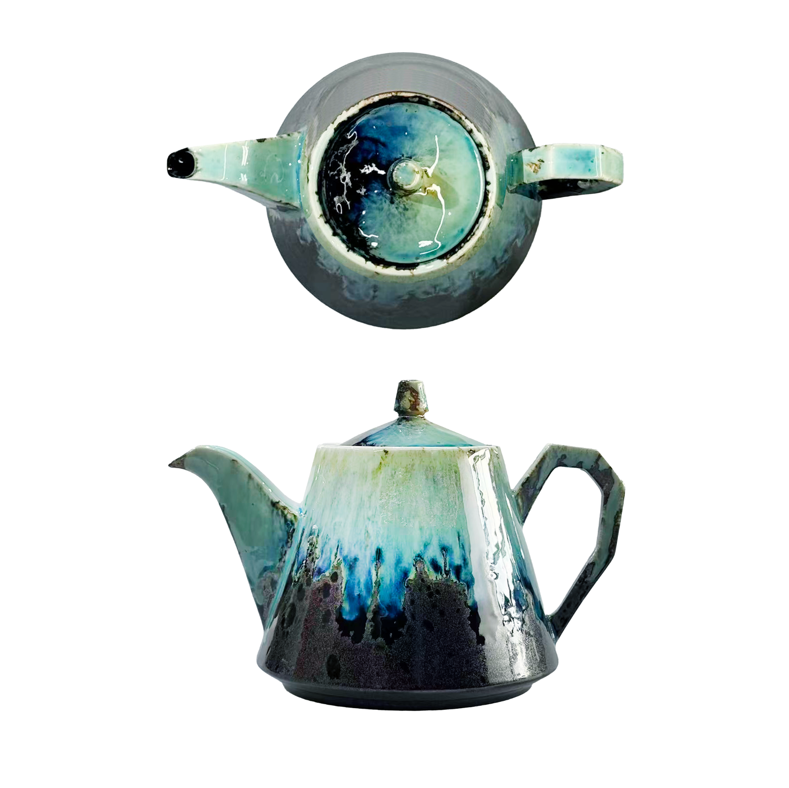 ZYF-WCS-Sifang-Teapot-五彩石四方茶壶