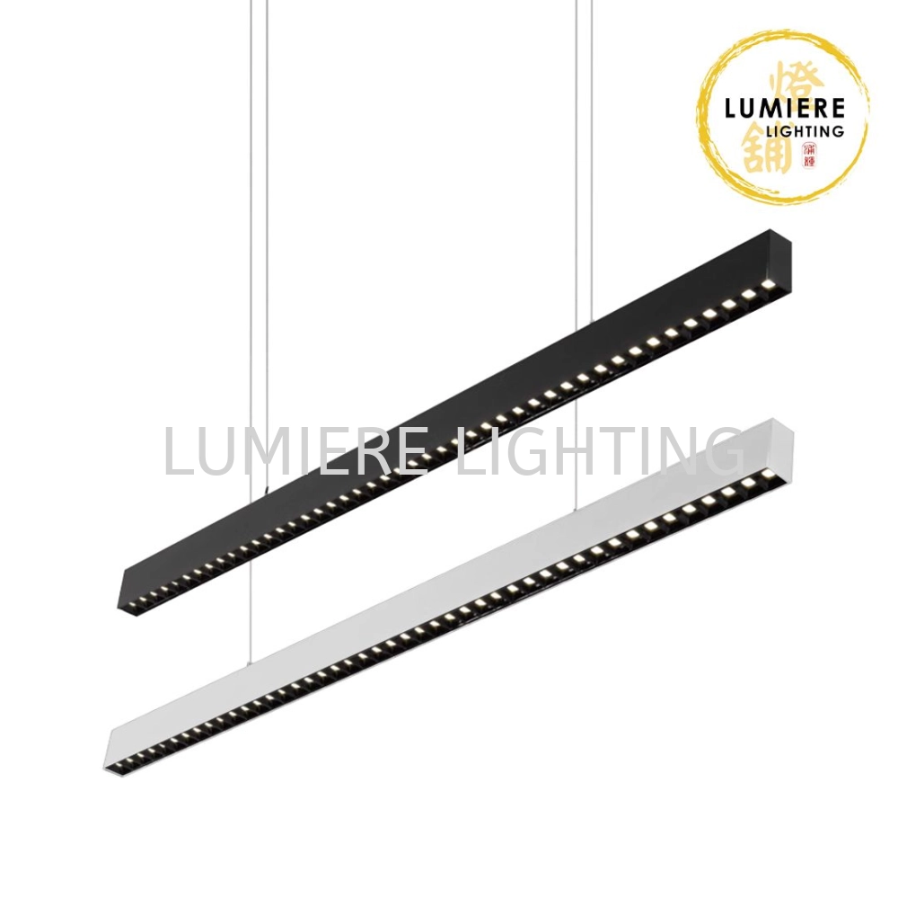 Minimalist Black & White OSRAM CHIP Linear Pendant Light