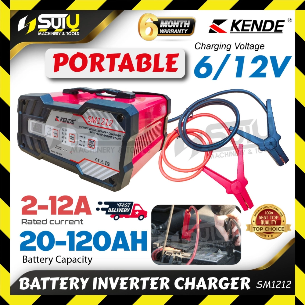 KENDE SM1212 6/12V Portable Battery Inverter Charger 2-12A