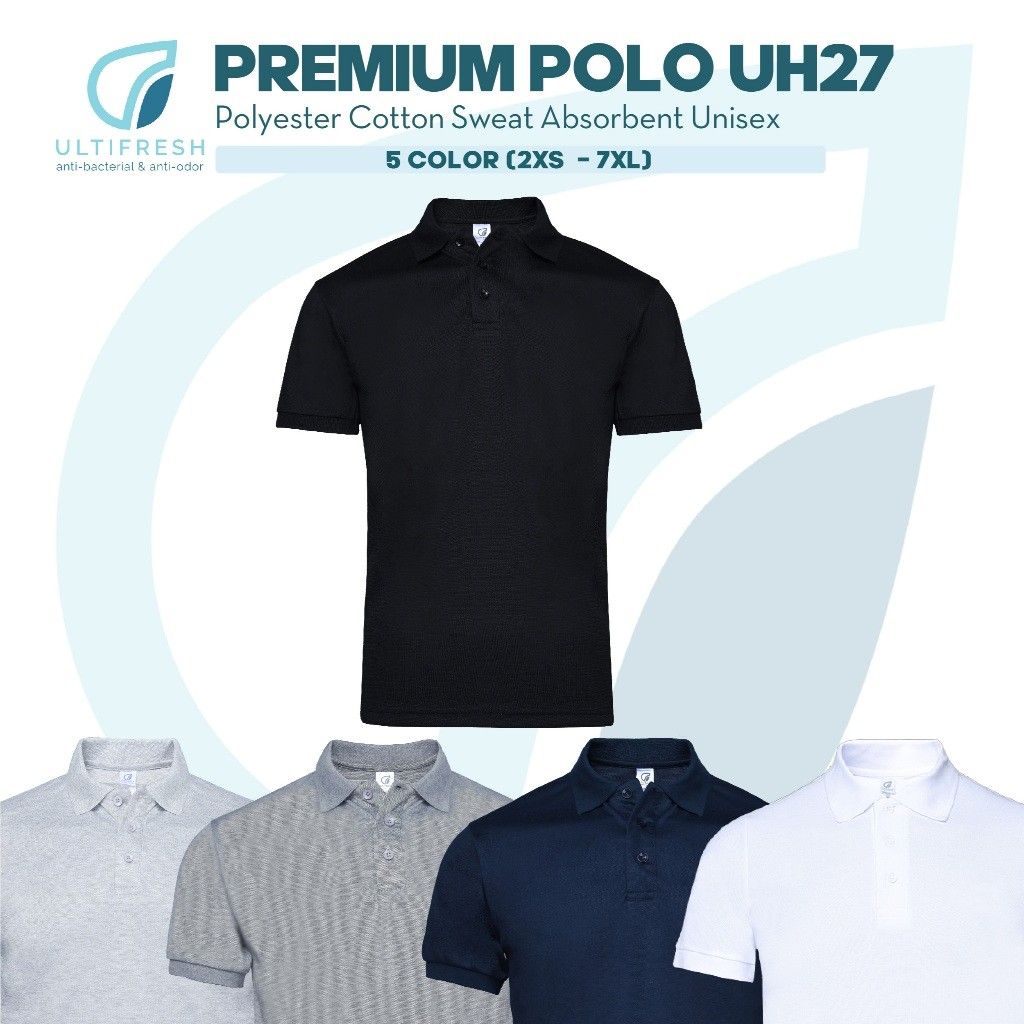 ULTIFRESH Plain Premium Polo T Shirt Tebal Tshirt Unisex UH27