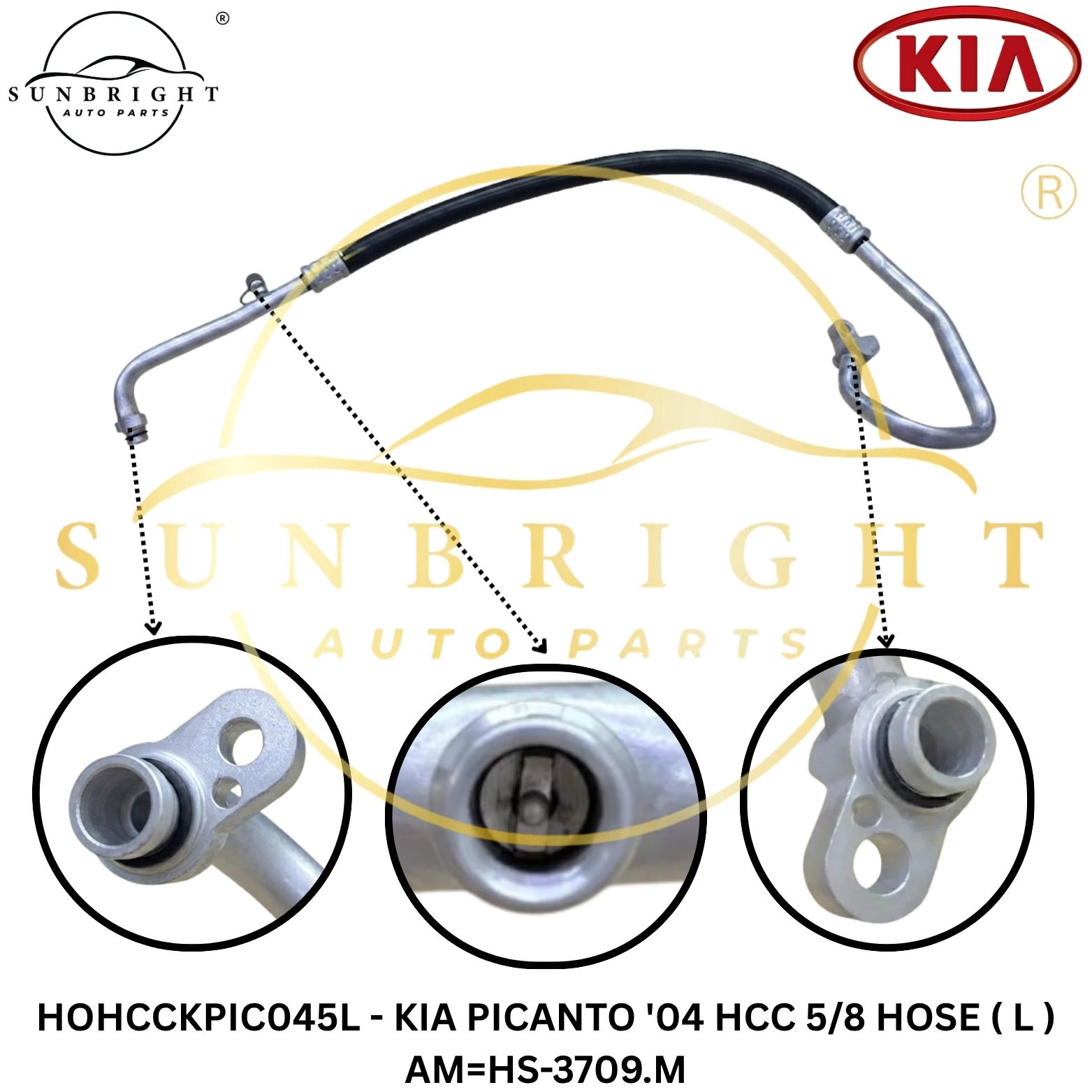 HOHCCKPIC045L - KIA PICANTO '04 HCC 5/8 HOSE ( L ) AM=HS-3709.M