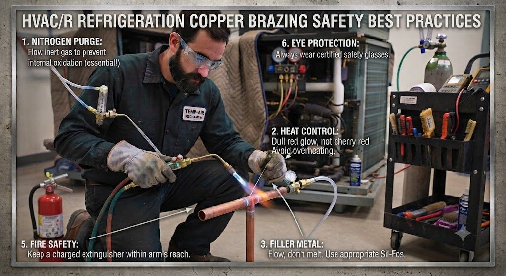 refrigeration copper brazing safety best practices