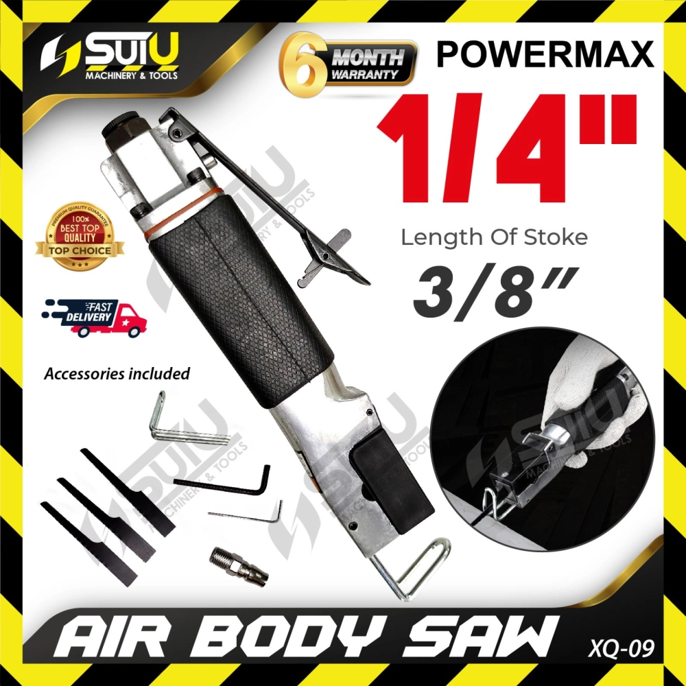 POWERMAX XQ-09 / XQ09 1/4" Air Body Saw c/w Accessories