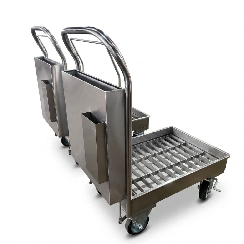 Chemical Trolley With Flexible Tray