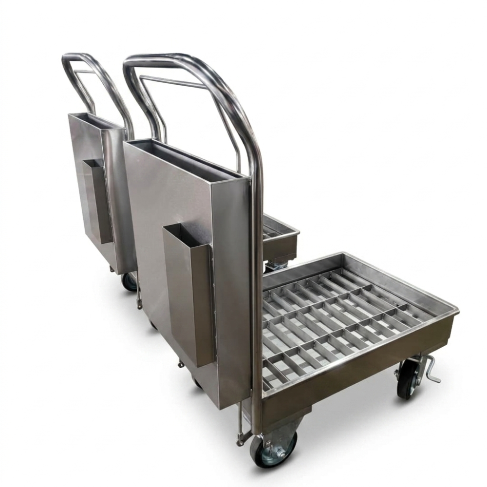 Chemical Trolley With Flexible Tray