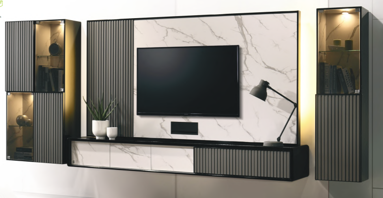 VD-9055GY SET 2 WALL MOUNTED TV CABINET (LCD SERIES)