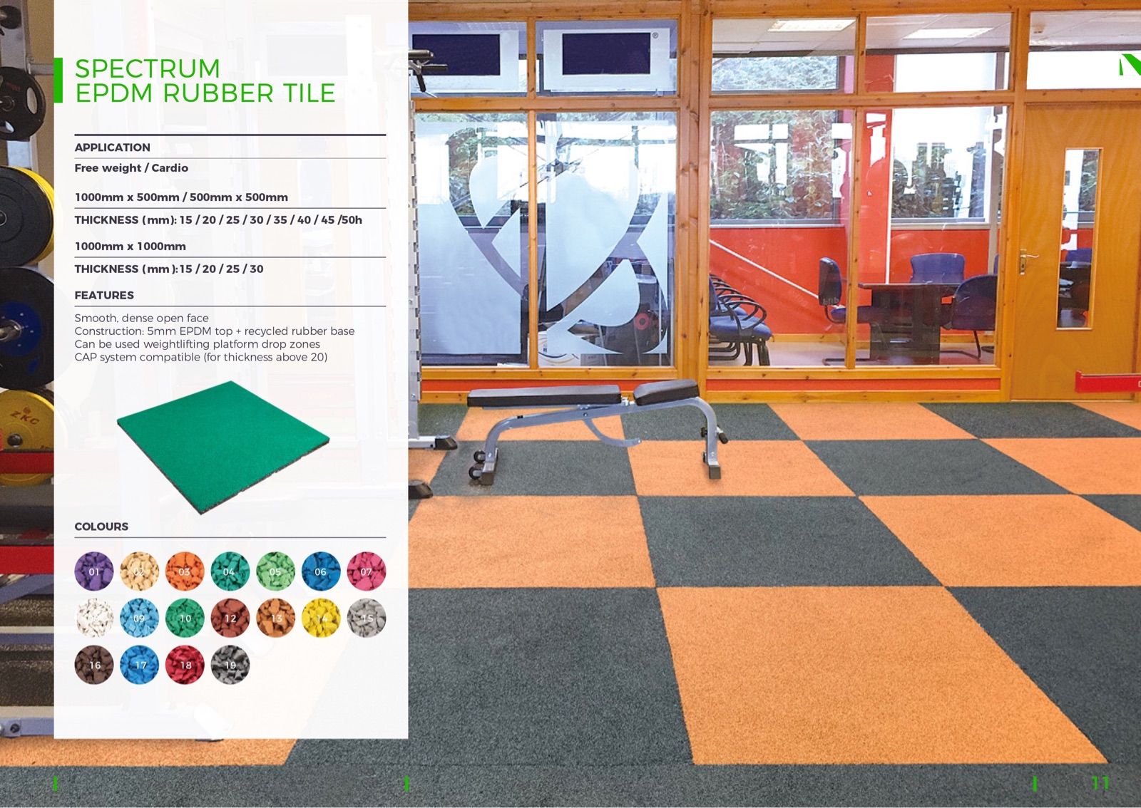 Spectrum EPDM Rubber Tile