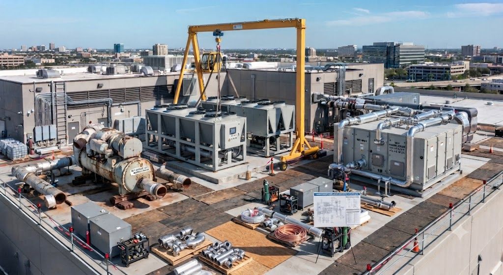 Shopping mall centralized chiller replacement