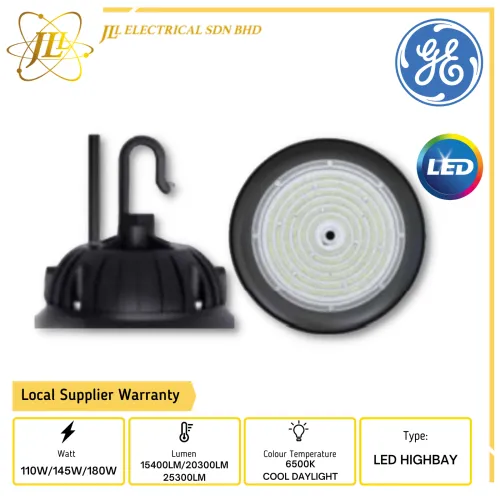 GE HEY 220-240V IP65 6500K 30000HRS E-HITE LED HIGHBAY LIGHT 2YEARS WARRANTY [110W/145W/180W]