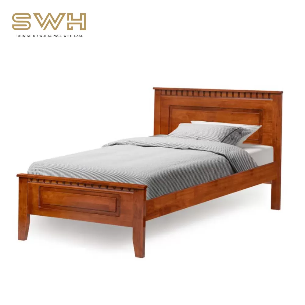 KP DARWISH ( O ) Single Super Single Solid Wood Bed Frame | Bedroom Furniture Store