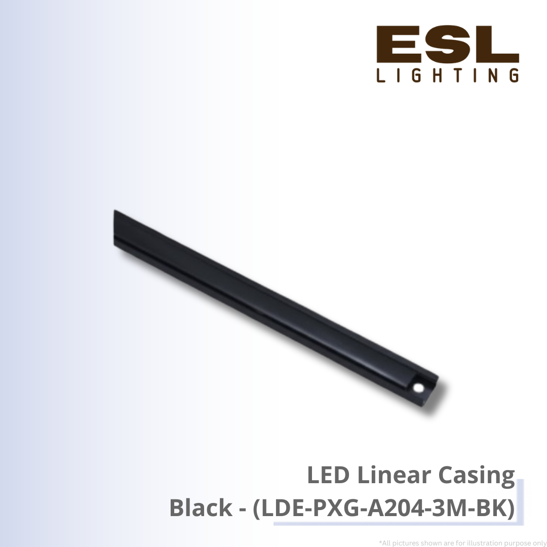 LED Linear Casing Black - LDE-PXG-A204-3M-BK