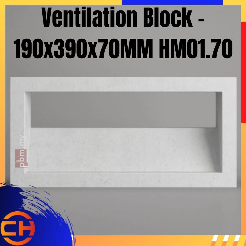 Ventilation Block - 190x390x70MM HM01.70