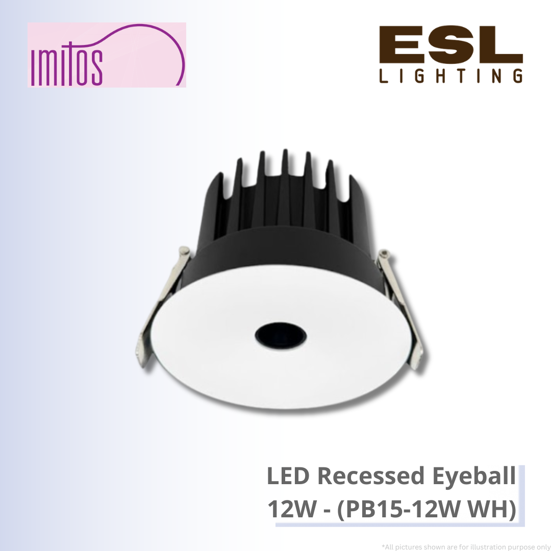 IMITOS LED Recessed Eyeball 12W - PB15-12W WH