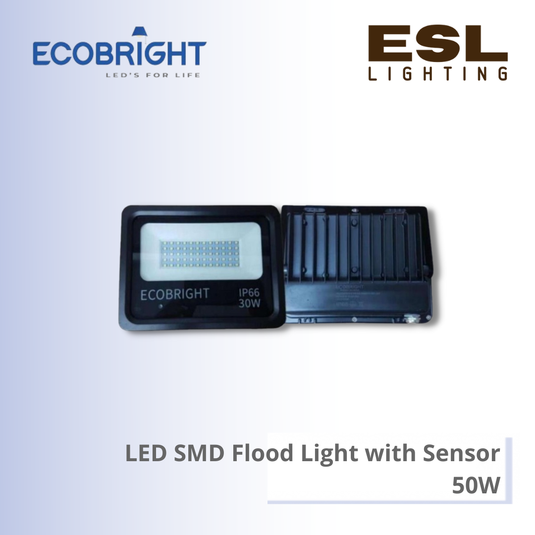 ECOBRIGHT LED SMD Floodlight with Sensor 50W - EB350 IP66