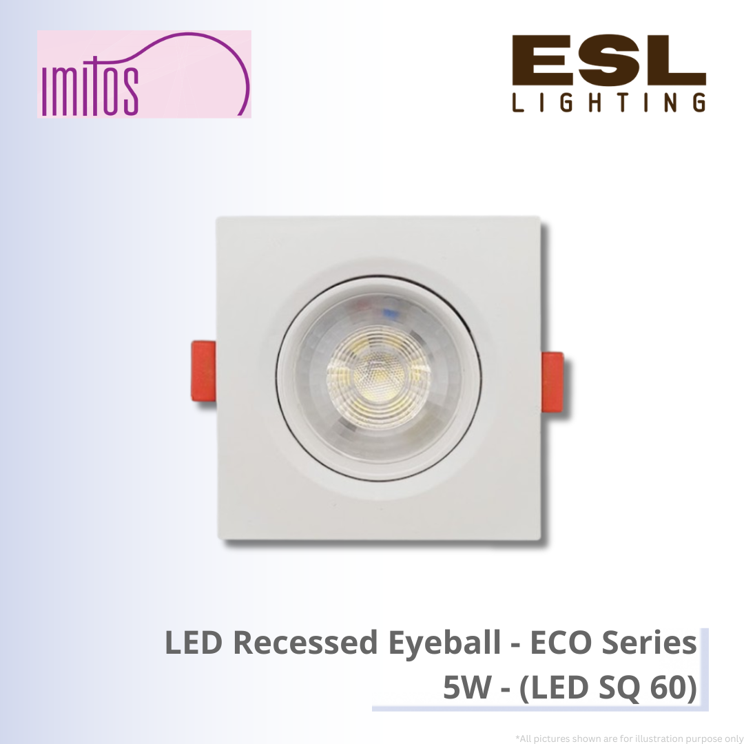 IMITOS LED Recessed Eyeball (ECO Series) 5W - LED SQ 60
