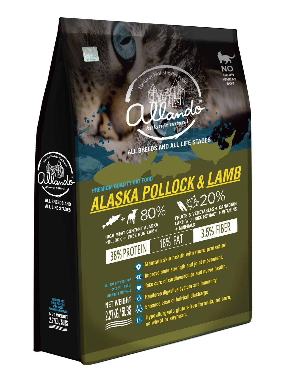 [Allando] Natural Holistic Cat Food - Alaska Pollock & Lamb 2.27kg