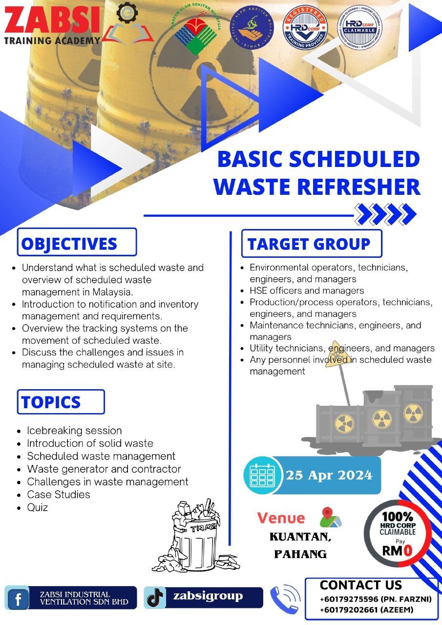 Basic Scheduled Waste Refresher