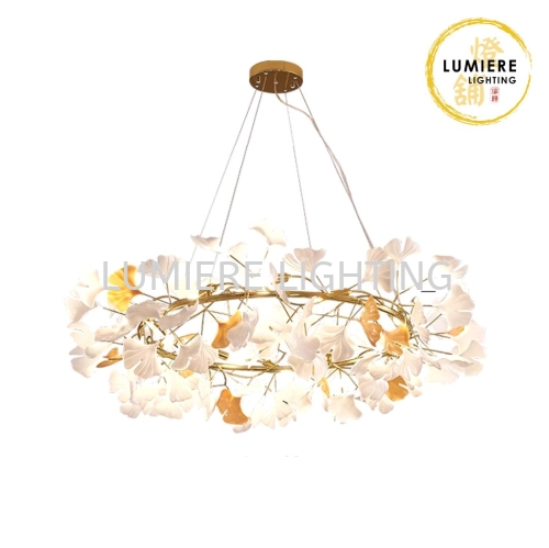 Post Modern Nordic Petals Gold Pendant Light