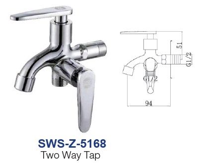 SWS-Z-5168  Two Way Tap - ZINC ALLOY