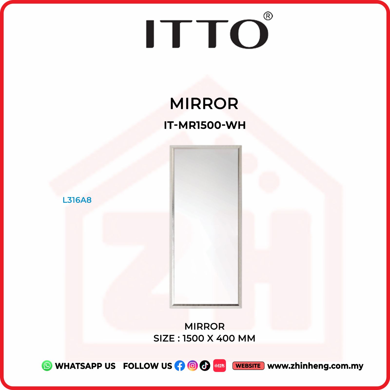 ​​​​​​​ITTO MIRROR IT-MR1500-WH