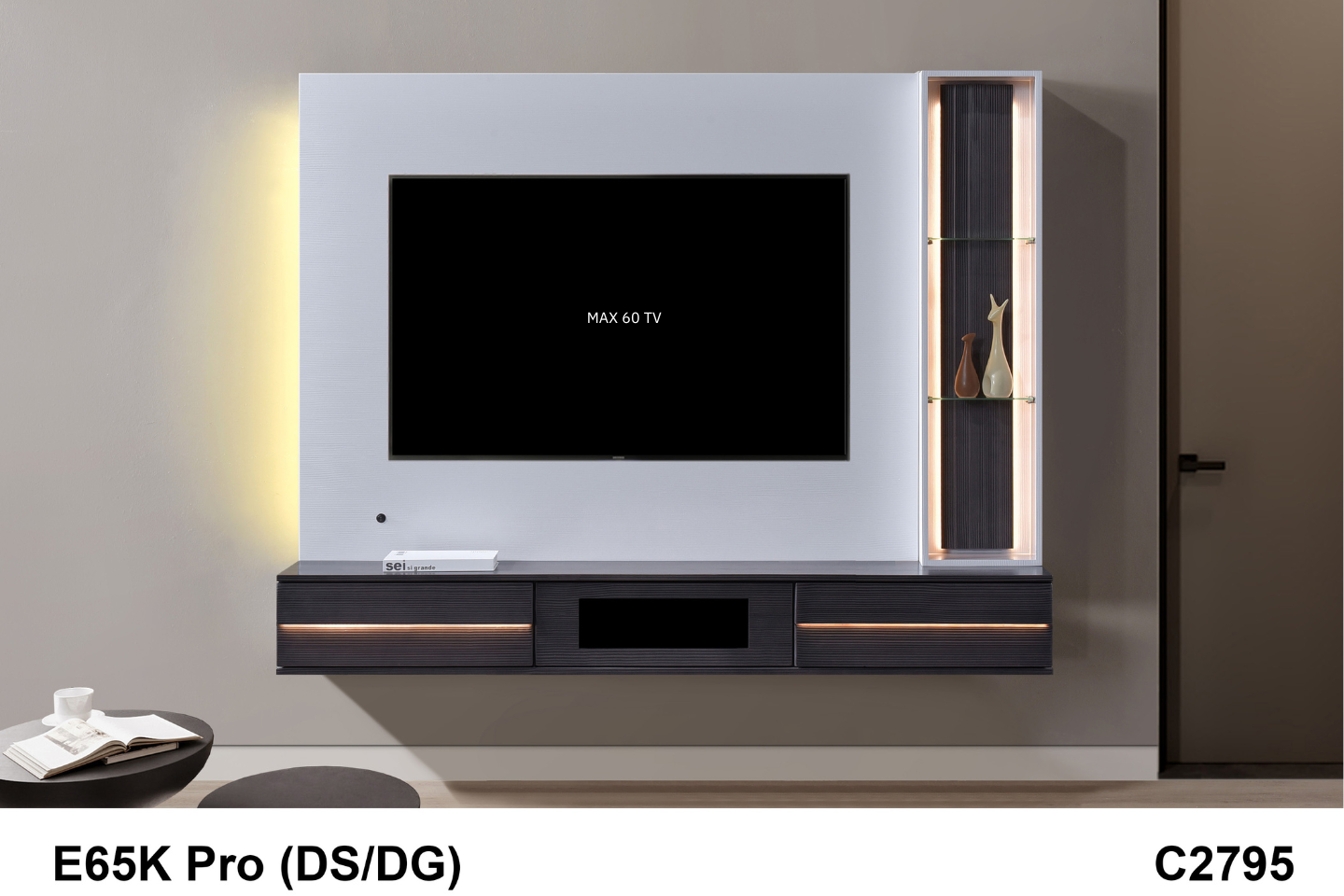 WALL TV CABINET - E65K PRO (DS/DG) C2795
