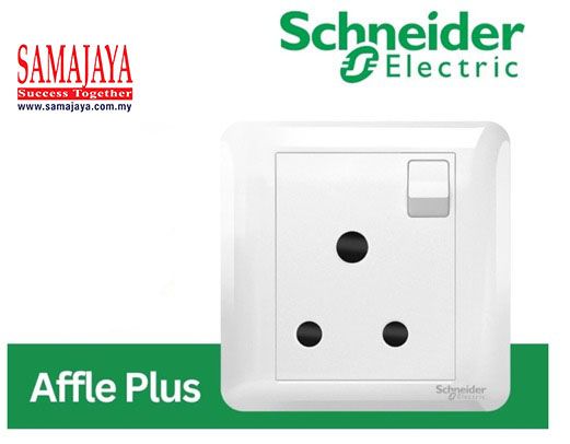 Schneider A3G15_15_WE_G11/ A3G15/15 Affle Plus 15A 1 Gang Switch Socket