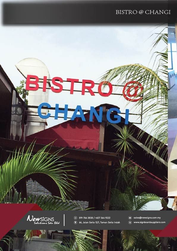 Aluminum Box-up Lettering_Bistro Changi