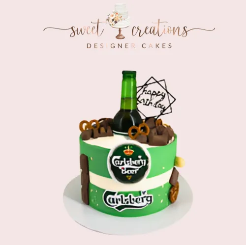 6" Beer Series - HELLO Carlsberg Birthday Cake! ( Buttercream)