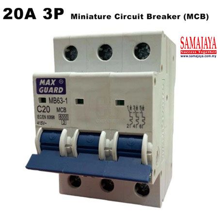 Maxguard 20A 3 Pole MCB