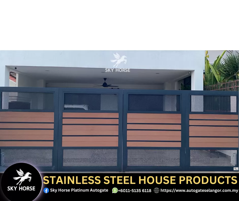 Latest Aluminum Stainless Steel Net Auto Gate Design Selangor | Malaysia  