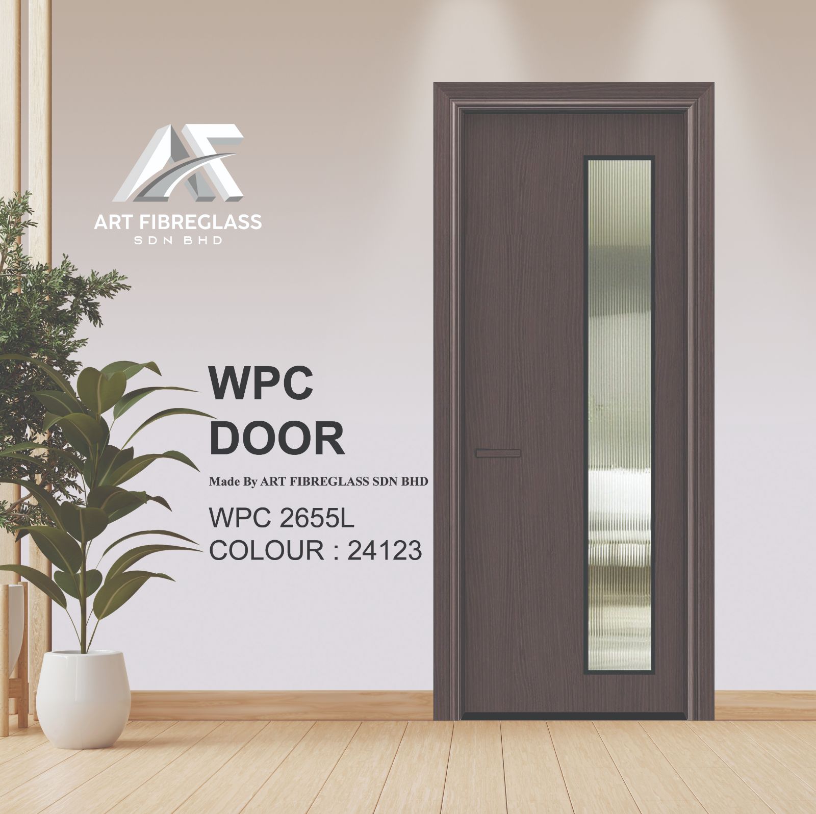 ART FIBRE WPC ALUMINIUM SWING DOOR - WPC2655L_24123