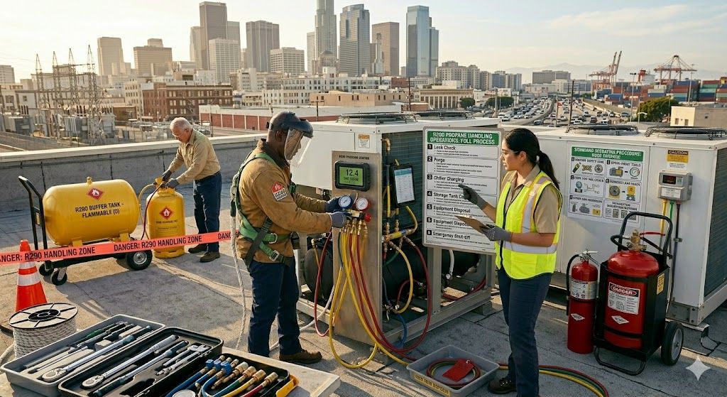 propane refrigerant industrial handling procedures