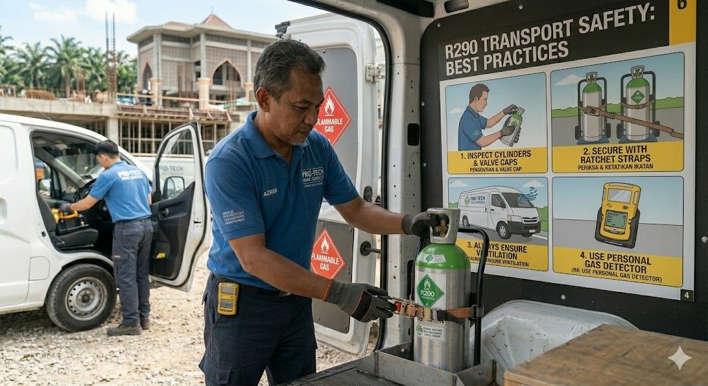 R290 safe transport procedures