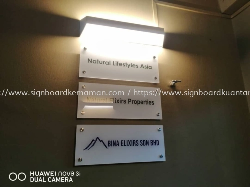 BINA ELUXIRS SDN BHD INDOOR ACRYLIC POSTER FRAME ACRYLIC SIGNAGE PANEL AT GONG BADAK KUALA NERUS TERENGGANU MALAYSIA