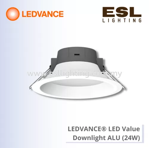 LEDVANCE LED Value Downlight ALU 24W 8" - 4058075398337 / 4058075398351 / 4058075398375