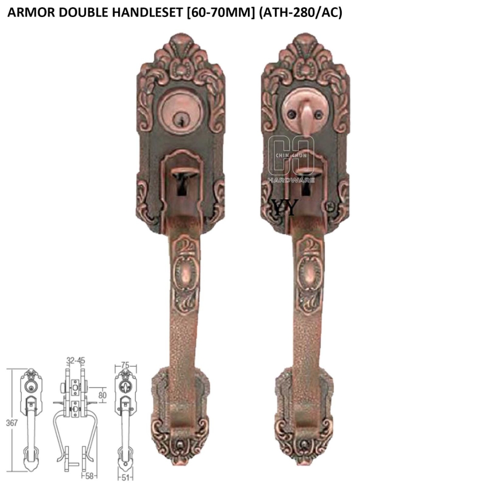 ARMOR DOUBLE HANDLESET ATH-280/AC 60-70MM