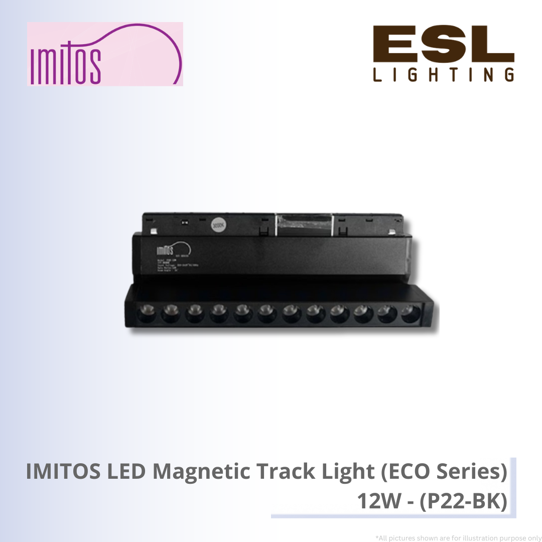 IMITOS LED Magnetic Track Light (ECO Series) 12W - P22-BK