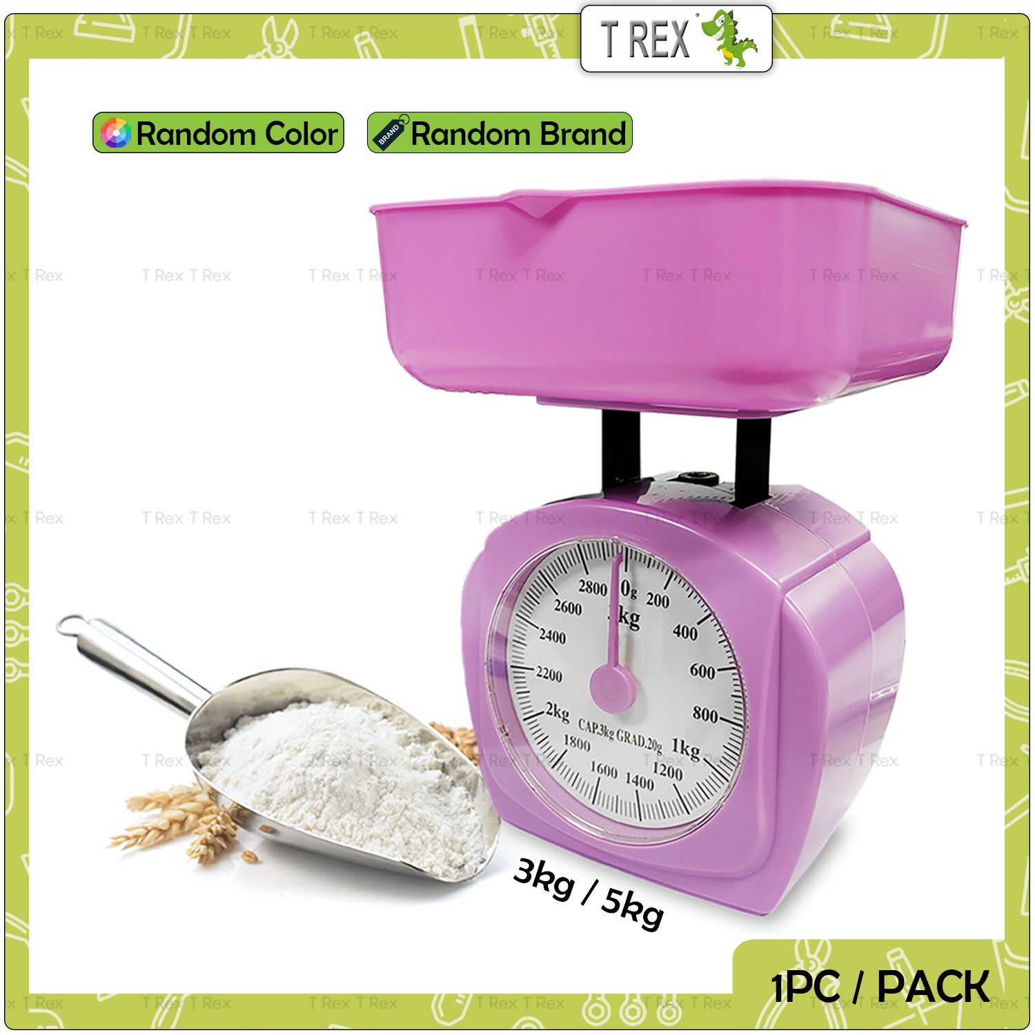 Kitchen Food Scale 3kg / 5kg – Accurate Weighing with Detachable Tray