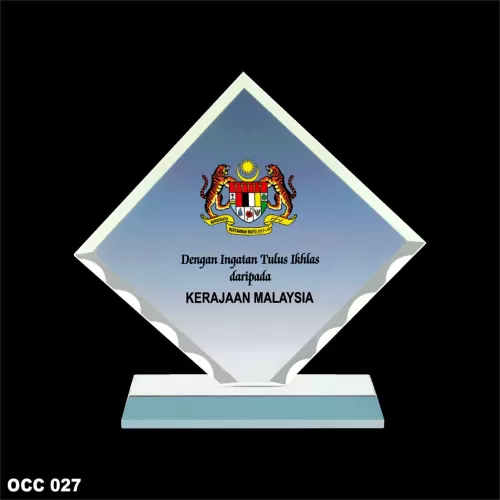 Exclusive Crystal Plaque - OCC 027