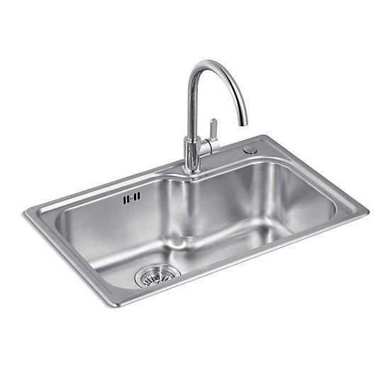 Kohler Lison single basin sink & Atom swivel kitchen faucet