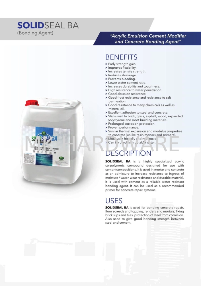 SOLIDSEAL BA BONDING AGENT