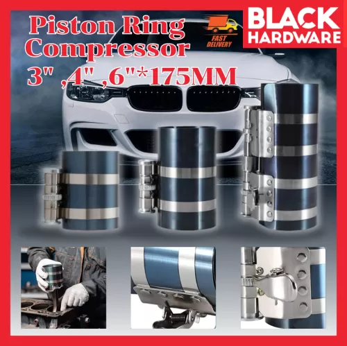Black Hardware Piston Ring Compressor Automotive Tools Motorcycle Bike Piston Ring Tool Piston Installer Piston Ring