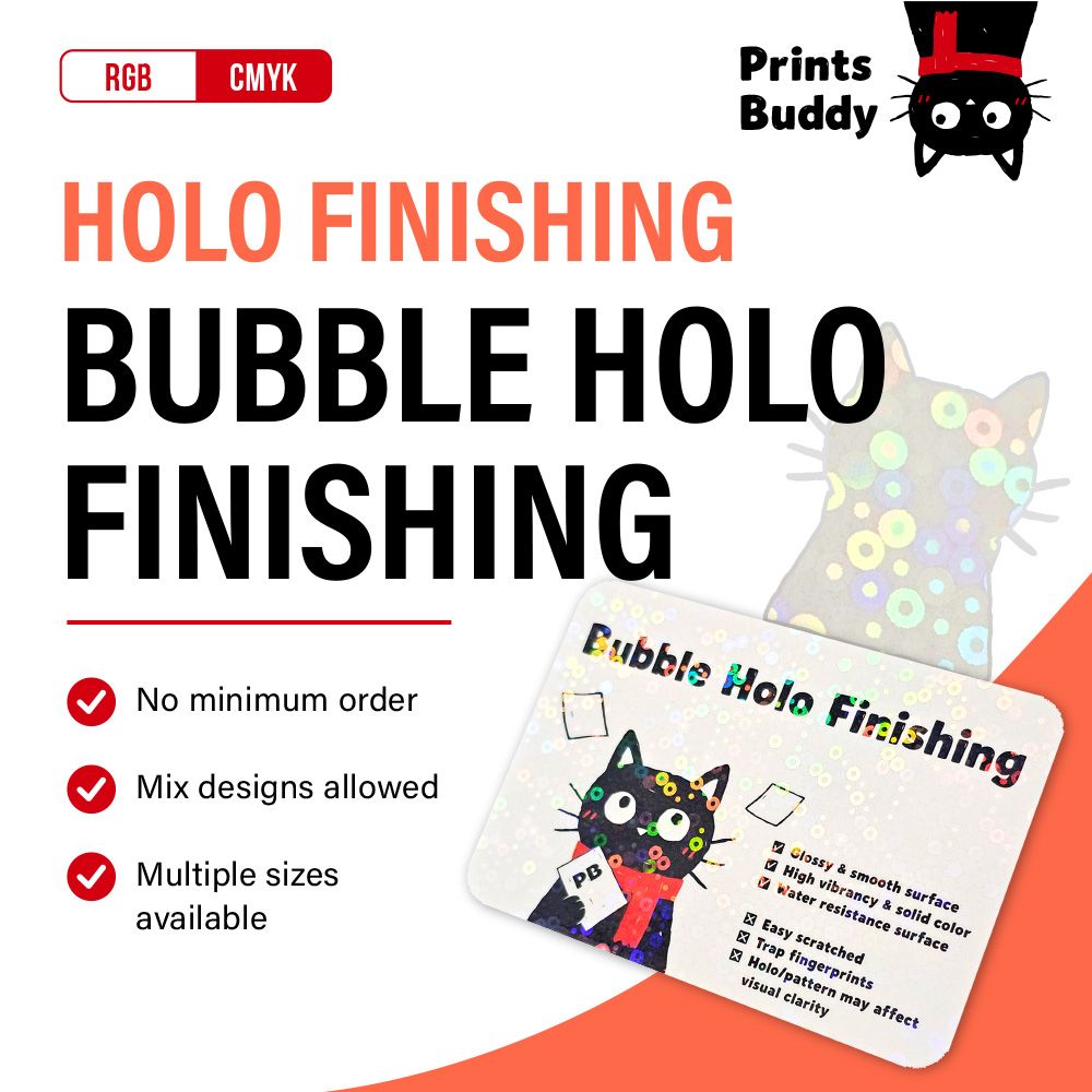 Bubbles Holographic Finishing